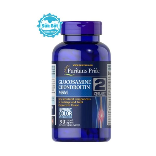 Viên Puritan’s Pride Glucosamine Chondroitin MSM bổ khớp Mỹ 90 viên