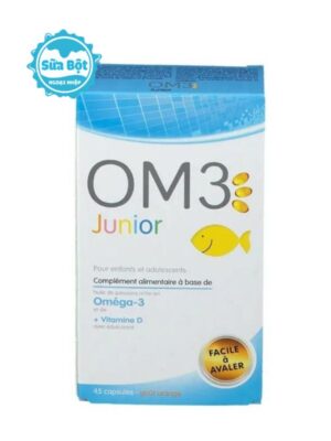 Dầu cá OM3 Junior bổ sung Omega 3, vitamin D cho bé của Pháp 45 viên