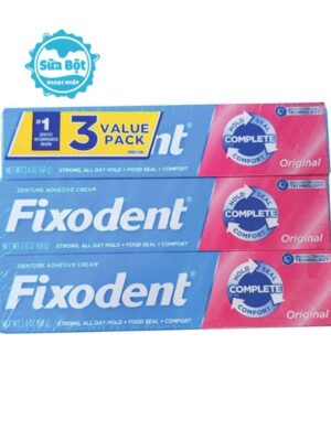 Keo dán răng giả Fixodent Original của Mỹ 68g 3 tuýp