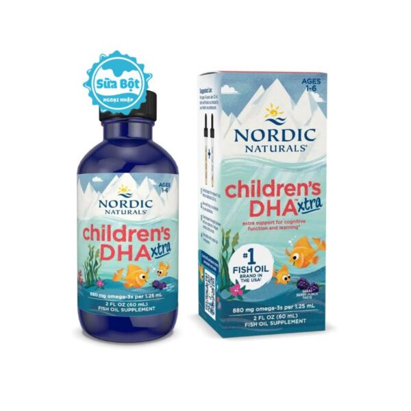 Siro DHA Nordic Naturals Children's DHA xtra cho bé từ 1 - 6 tuổi của Mỹ 60ml