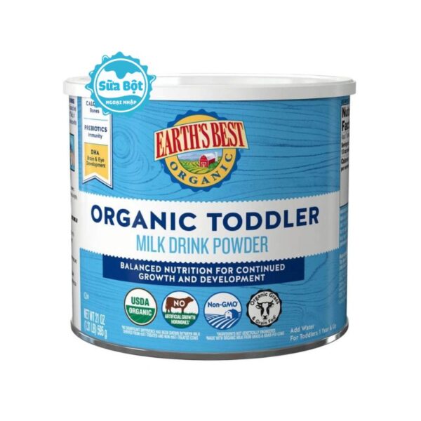 Sữa Earth’s Best Organic Toddler cho bé từ 1 tuổi của Mỹ hộp 595g