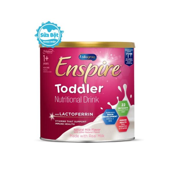 Sữa Enfagrow Enspire Toddler Lactoferrin hồng cho bé từ 1 tuổi Mỹ 680g