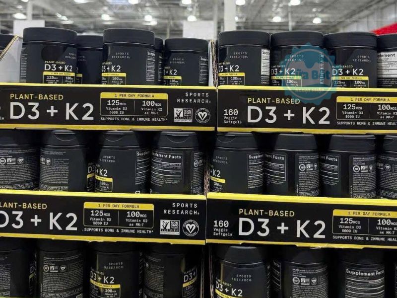 Viên vitamin D3K2 Sports Research Vitamin D3 + K2 mua giá tốt tại Sữa Bột Ngoại Nhập