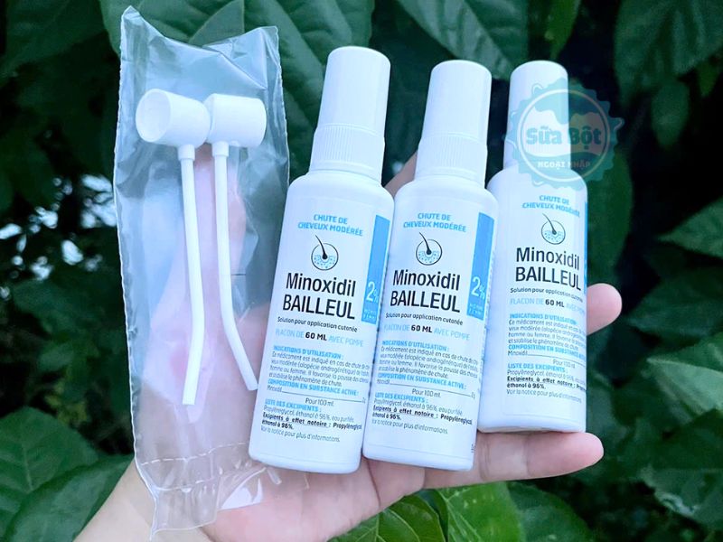 Xịt mọc tóc Minoxidil Bailleul 2% mỗi ngày dùng 2 lần Xịt mọc tóc Minoxidil Bailleul 2% mỗi ngày dùng 2 lần