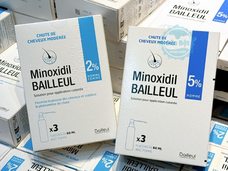 Xịt mọc tóc Minoxidil phổ biến có loại nồng độ 2% và 5% Xịt mọc tóc Minoxidil phổ biến có loại nồng độ 2% và 5%