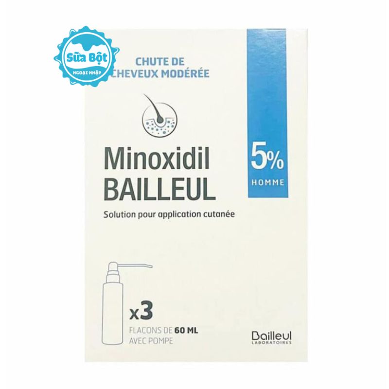 xit-moc-toc-minoxidil-bailleul-5-thump Xịt mọc tóc Minoxidil Bailleul 5% dành cho nam của Pháp 60ml x3 chai