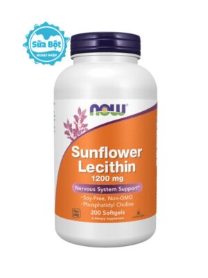 Viên uống Now Sunflower Lecithin 1200mg chống tắc tia sữa của Mỹ 200 viên