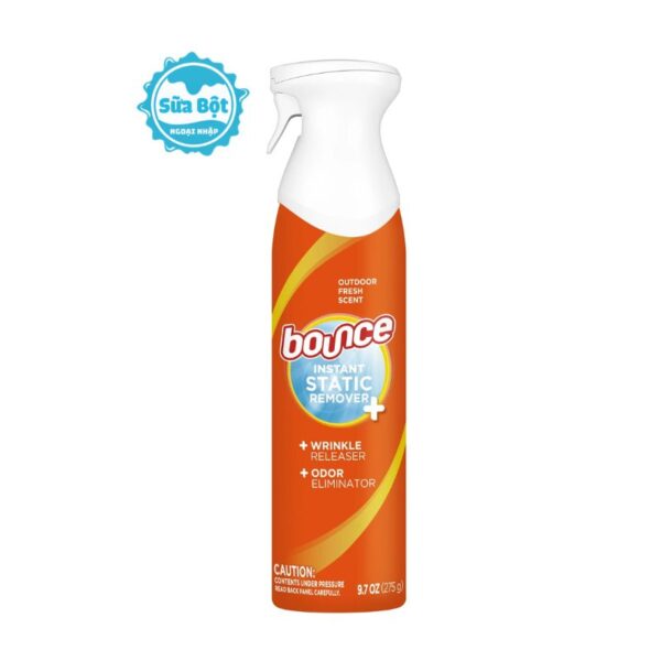 Xịt thơm quần áo Bounce Instant Static Remover+ của Mỹ 275g