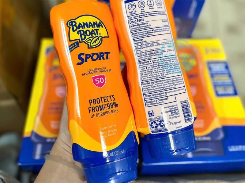 Kem chống nắng Banana Boat Sport SPF 50 thấm nhanh vào mọi tông da