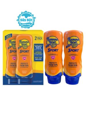 Kem chống nắng Banana Boat Sport SPF 50 của Mỹ 2 tuýp x 295ml