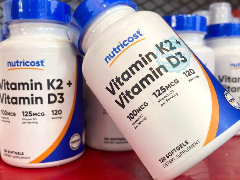 Nutricost Vitamin K2 Vitamin D3 giúp nâng cao sức khỏe xương Nutricost Vitamin K2 Vitamin D3 giúp nâng cao sức khỏe xương