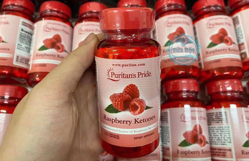 Puritan’s Pride Raspberry Ketones 500mg thiết kế dạng viên nang có khả năng giải phóng nhanh