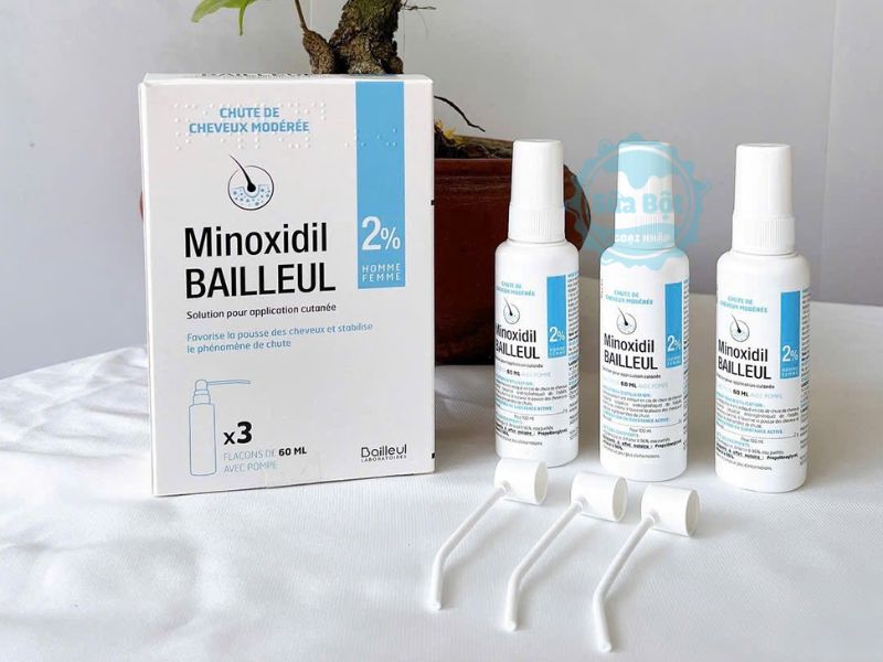 Minoxidil Bailleul 2% xịt kích thích mọc tóc dùng được cho cả nam và nữ Minoxidil Bailleul 2% xịt kích thích mọc tóc dùng được cho cả nam và nữ