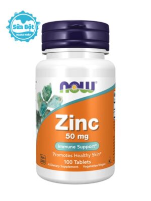 Viên bổ sung kẽm Zinc 50mg Now của Mỹ hộp 100 viên