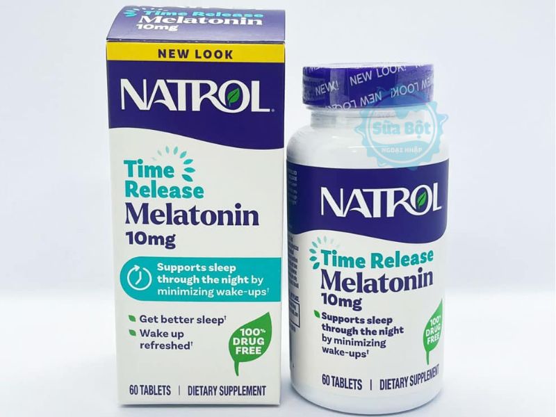 Viên uống Natrol Melatonin 10mg không gây nghiện, không biến đổi gen Viên uống Natrol Melatonin 10mg không gây nghiện, không biến đổi gen
