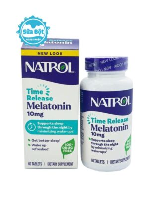Viên uống Natrol Melatonin 10mg hỗ trợ ngủ ngon của Mỹ 60 viên