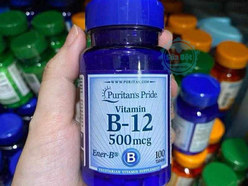 Viên uống Puritan's Pride vitamin B12 hàm lượng 500mcg  Viên uống Puritan's Pride vitamin B12 hàm lượng 500mcg