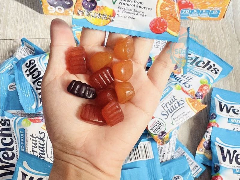 Kẹo dẻo trái cây Welch's Fruit Snacks Mixed Fruit ăn ngay sau khi mở bao bì Kẹo dẻo trái cây Welch's Fruit Snacks Mixed Fruit ăn ngay sau khi mở bao bì