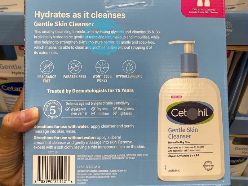 Thành phần của Cetaphil Gentle Skin Cleanser Thành phần của Cetaphil Gentle Skin Cleanser