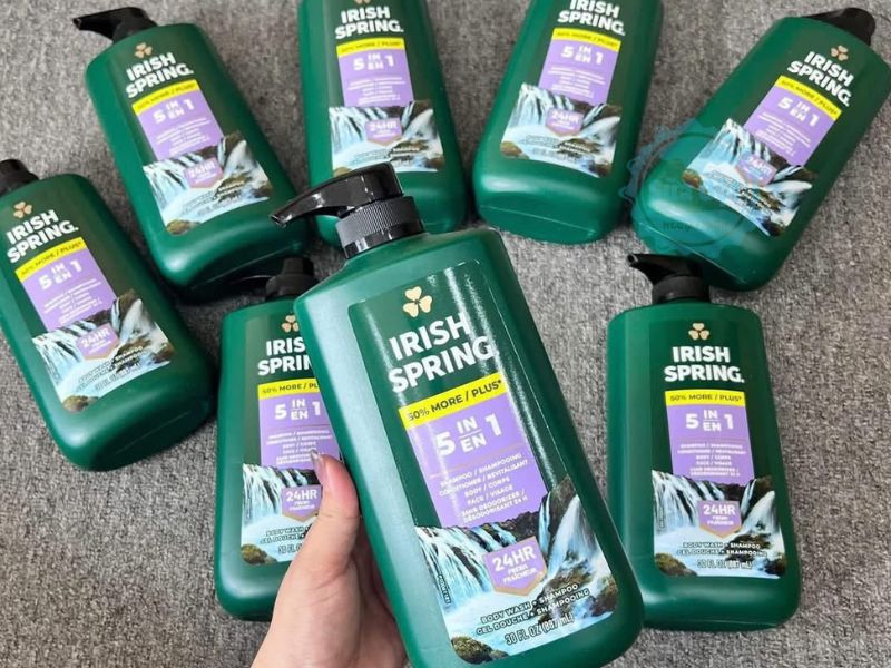 Sữa tắm gội nam Irish Spring có thể dùng được cho cả mặt và cơ thể Sữa tắm gội nam Irish Spring có thể dùng được cho cả mặt và cơ thể