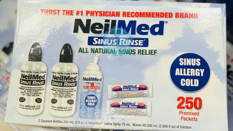 Bộ bình rửa mũi Neilmed Sinus Rinse giúp vệ sinh mũi trẻ một cách nhẹ nhàng
