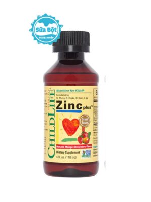 Kẽm Childlife ZinC Plus cho bé từ 6 tháng tuổi vị dâu xoài của Mỹ 118ml