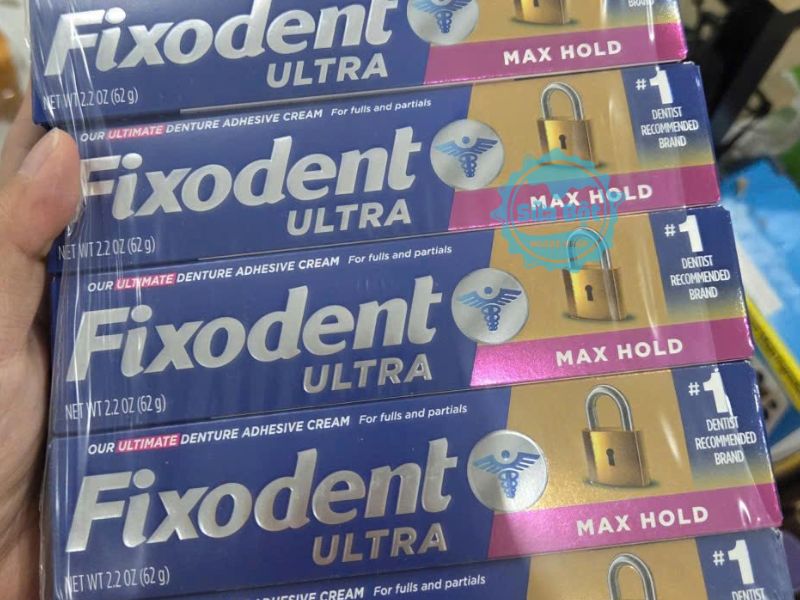 Keo dán hàm giả Fixodent Ultra Max Hold chỉ dùng 1 lần mỗi ngày