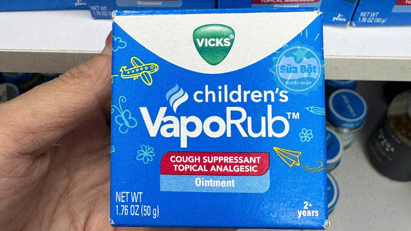 Vicks Vaporub Children’s dùng được cho trẻ từ 2 tuổi trở lên