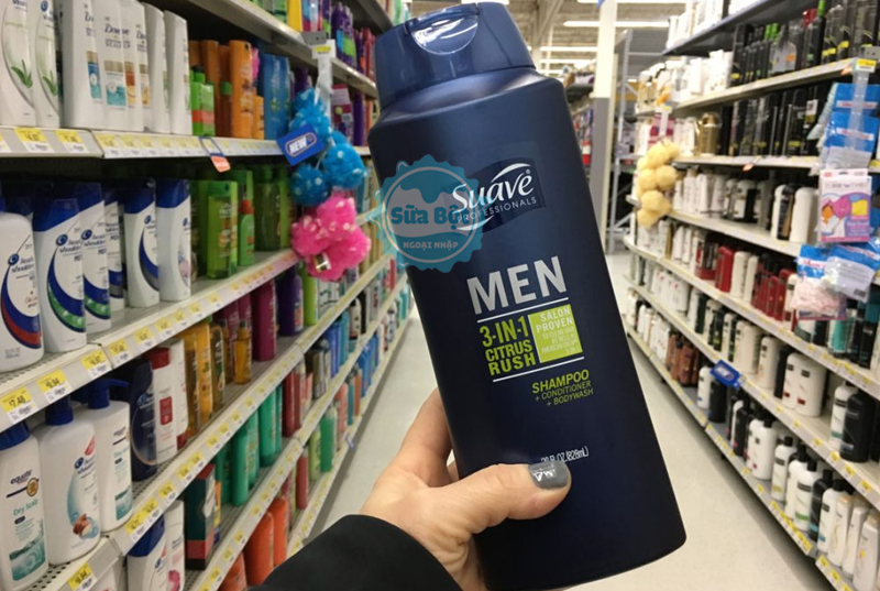 Dầu tắm gội xả Suave Men 3 in 1 hương thơm mạnh mẽ, nam tính Dầu tắm gội xả Suave Men 3 in 1 hương thơm mạnh mẽ, nam tính