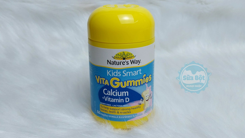 Nature’s Way Kids Smart Vita Gummies Calcium Vitamin D chống còi xương, tăng miễn dịch cho trẻ