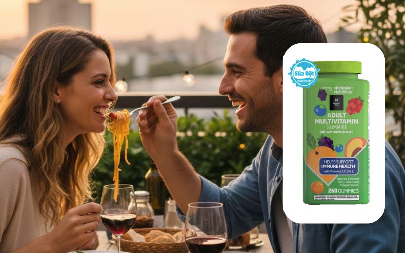 Vitafusion MultiVites Adult Multivitamin Gummies làm từ nguyên liệu tự nhiên