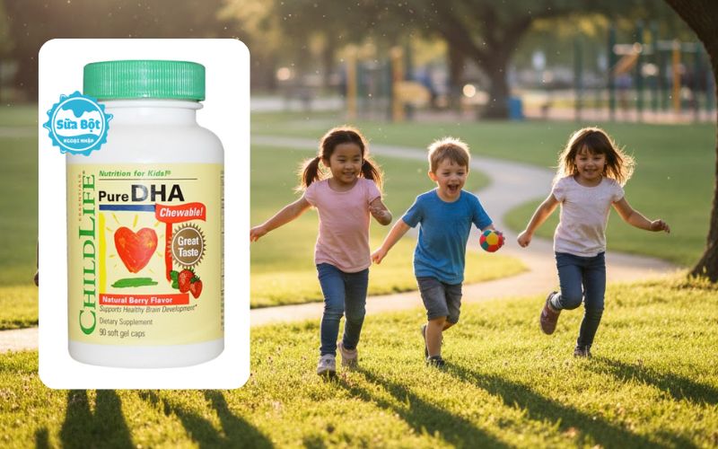 ChildLife Pure DHA dùng được cho trẻ từ 6 tháng đến 12 tuổi ChildLife Pure DHA dùng được cho trẻ từ 6 tháng đến 12 tuổi