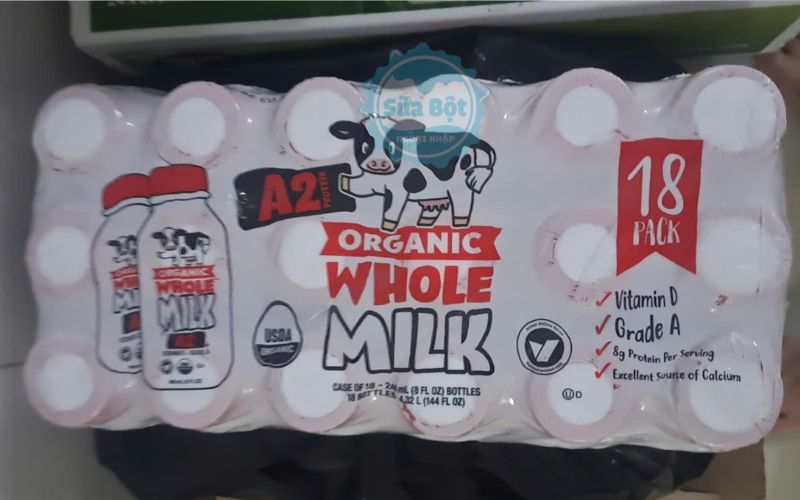 A2 Organic Whole Milk từ sữa của bò thuần chủng A2 Organic Whole Milk từ sữa của bò thuần chủng