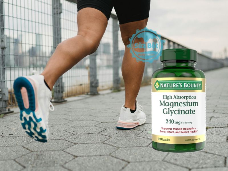 Viên uống Nature’s Bounty Magnesium Glycinate 240mg bổ sung Magie hỗ trợ hệ thần kinh, xương, cơ bắp