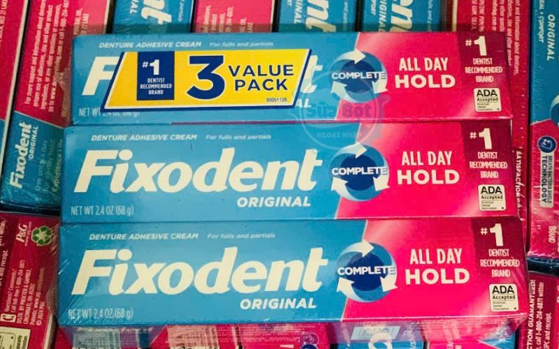 Fixodent Original giữ răng giả chắc chắn, dạng tuýp dễ dùng