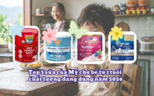 Top 5 sữa của Mỹ cho bé từ 1 tuổi chất lượng đáng dùng năm 2026