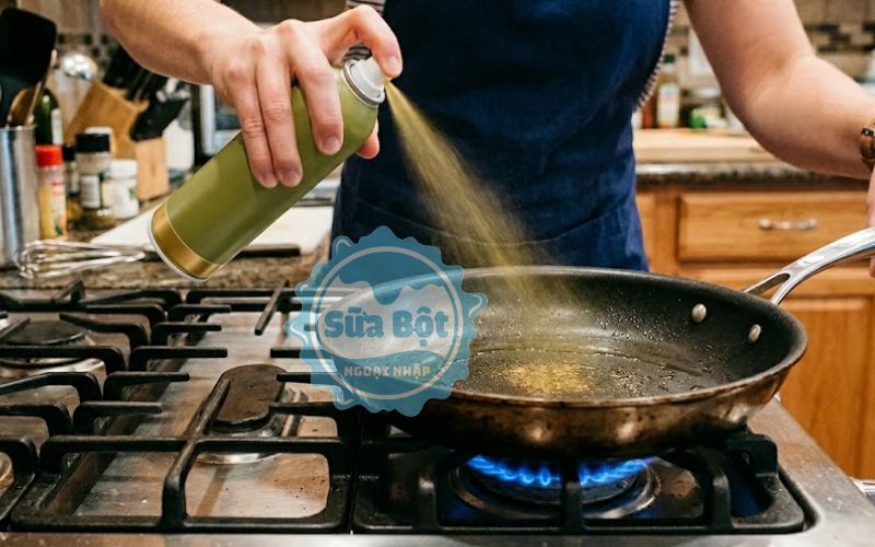 Dầu ăn dạng xịt là dầu ăn thiết kế chai xịt sử dụng tiện lợi