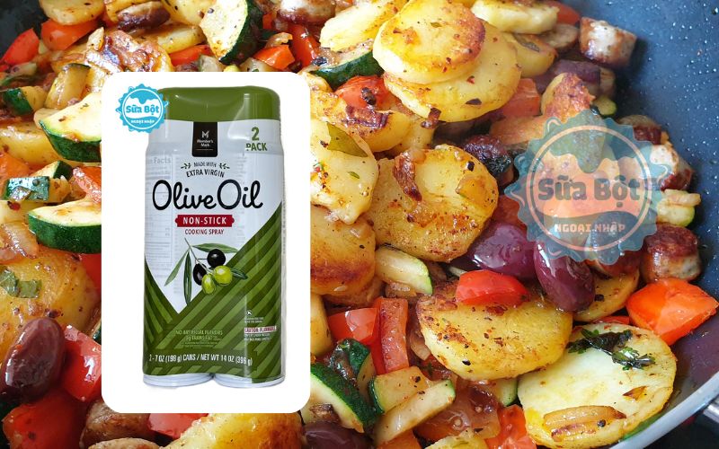 Dầu xịt ăn kiêng Olive Oil Member’s Mark chứa dầu oliu nguyên chất