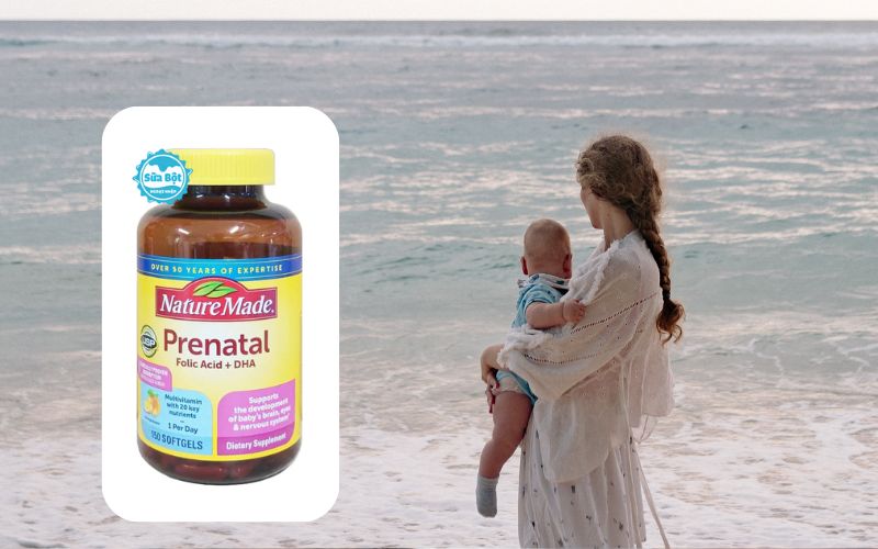 Nature Made Prenatal Multi + DHA không chỉ dùng được cho chị em sau sinh mà cả trong giai đoạn mang thai