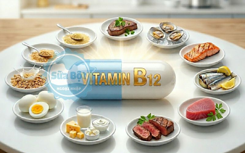 Bổ sung vitamin B12 cho người lớn từ thực phẩm hoặc qua viên uống, xịt mũi, tiêm