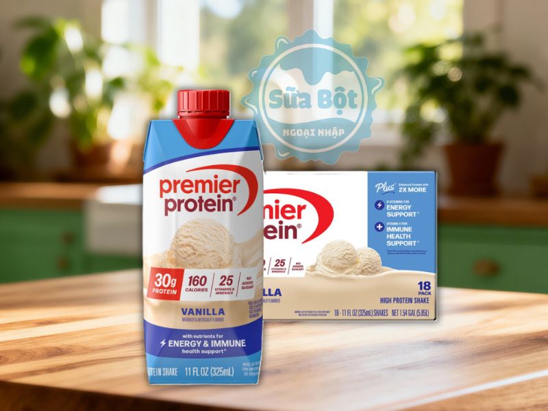 Trước khi sử dụng sữa Premier Protein nên lắc đều hộp
