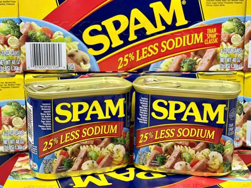 Thịt hộp Spam 25% Less Sodium có thể dùng trực tiếp hoặc chế biến