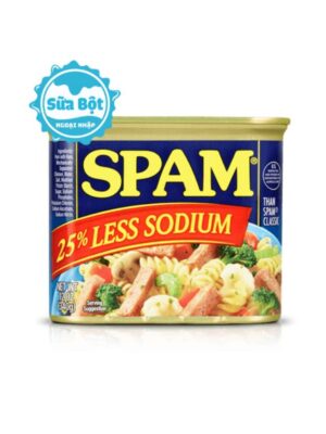 Thịt hộp Spam 25% Less Sodium của Mỹ hộp 340g