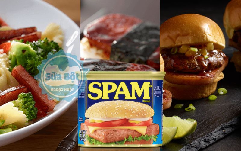 Thịt hộp Spam xuất xứ từ Mỹ được thiết kế tiện lợi, hương vị thơm ngon, chế biến đa dạng