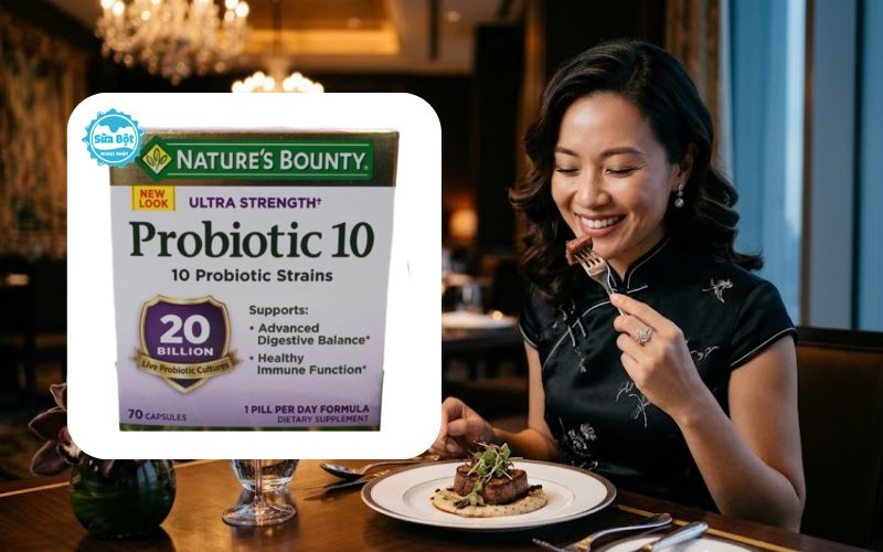 Nature’s Bounty Ultra Strength Probiotic giúp cân bằng hệ vi sinh đường ruột cho người dùng Nature’s Bounty Ultra Strength Probiotic giúp cân bằng hệ vi sinh đường ruột cho người dùng