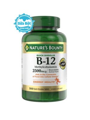 Viên Nature’s Bounty vitamin B12 2500mcg của Mỹ 300 viên