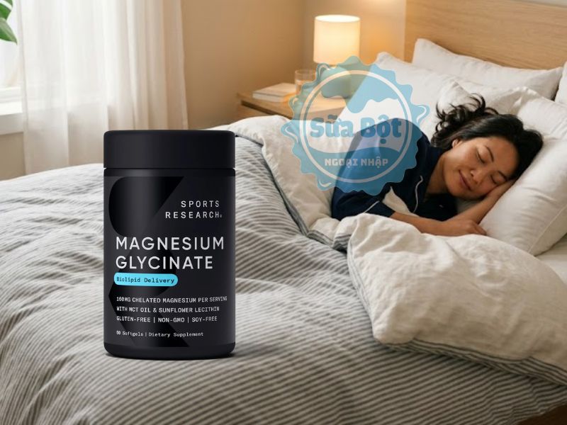 Sports Research Magnesium Glycinate hỗ trợ giấc ngủ, cung cấp tại Sữa Bột Ngoại Nhập giá tốt Sports Research Magnesium Glycinate hỗ trợ giấc ngủ, cung cấp tại Sữa Bột Ngoại Nhập giá tốt