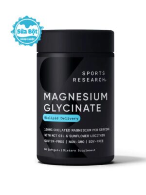 Viên uống Sports Research Magnesium Glycinate của Mỹ 60 viên
