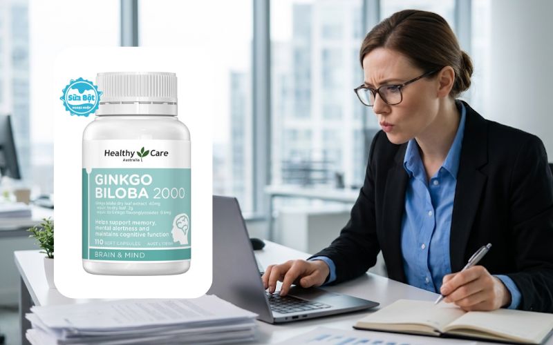 Healthy Care Ginkgo Biloba 2000mg có thành phần thiên nhiên, không chứa chất độc hại Healthy Care Ginkgo Biloba 2000mg có thành phần thiên nhiên, không chứa chất độc hại