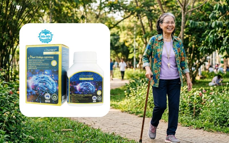 Vitatree Maxi Ginkgo 9500mg dễ sử dụng cho người trưởng thành Vitatree Maxi Ginkgo 9500mg dễ sử dụng cho người trưởng thành